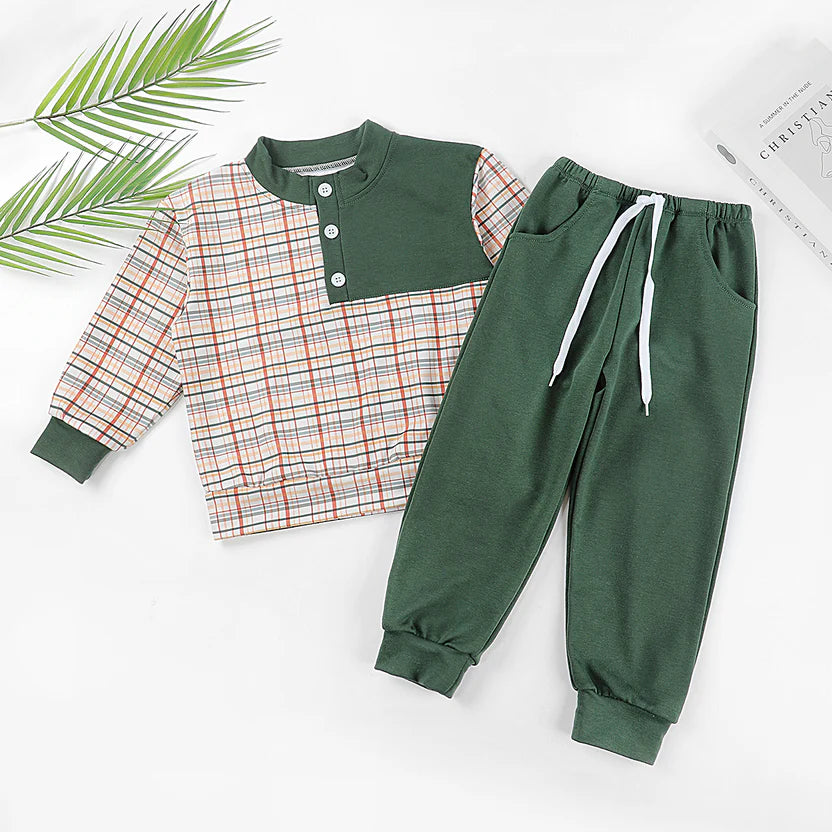 Custom Camouflage Toddler Boys Jogger Set Fall/Winter Hunting Outfit